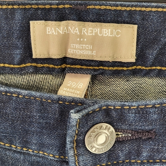 Banana Republic Stretch Extensible Roll Hem High Water/Cropped Jeans size 29/8 - Picture 5 of 7